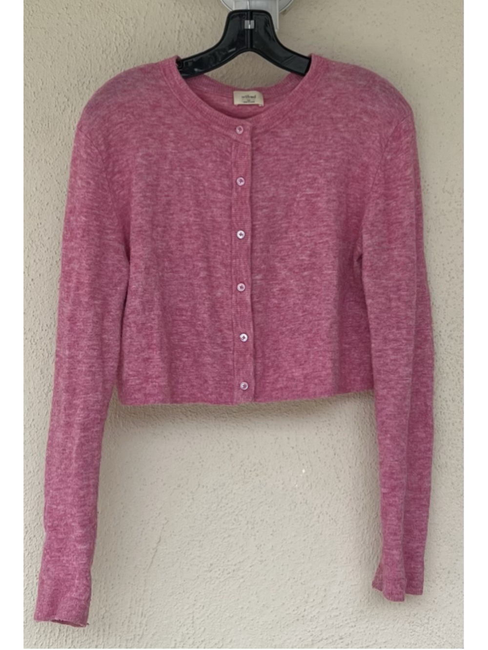 Aritzia Wilfred Santorini Cardigan XS Womens Cashmere Wool Cropped Sweater Soft